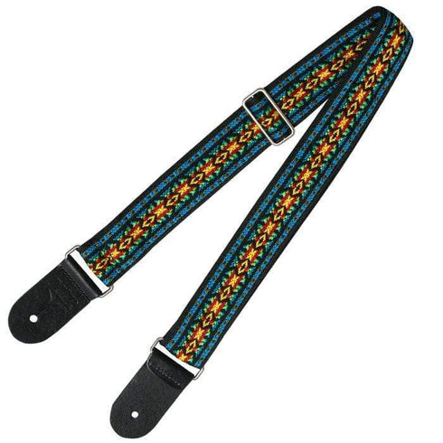 XTR Vintage Blue/Green/ Red/Yellow Pattern Guitar Strap